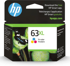 HP 63XL Tri-Color High Yield Ink Cartridge (F6U63AN)