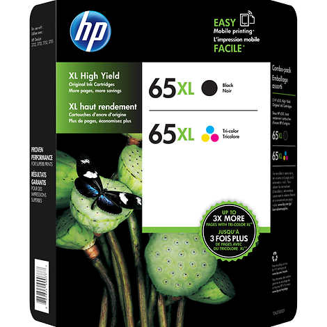 HP 65XL Black & Tri-Color Ink Cartridge Combo (T0A37AN)